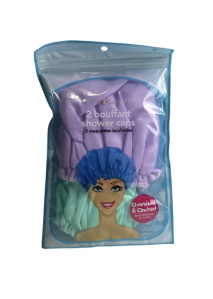 SPA SAVVY 2 BOUFFANT SHOWER CAPS