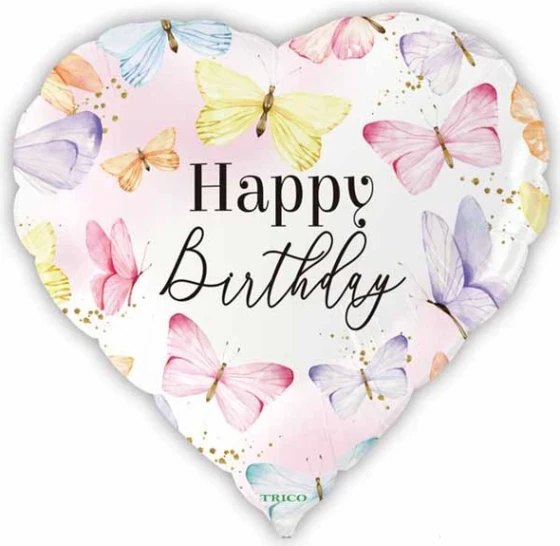 HAPPY BIRTHDAY BUTTERFLY BALLOON