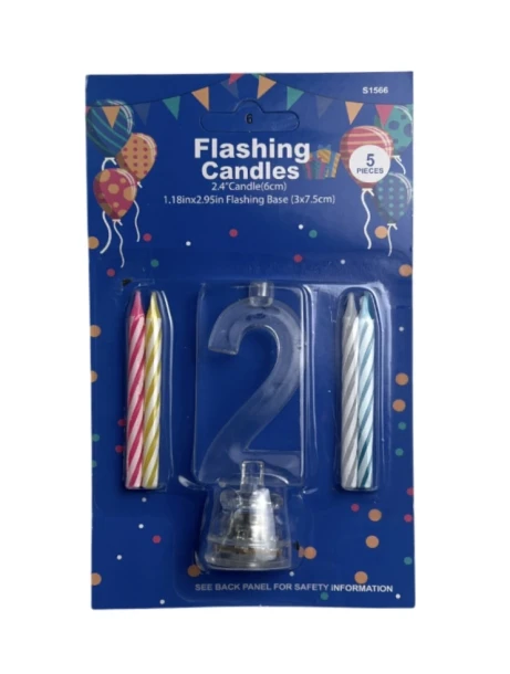 #2 FLASHING CANDLES 5 PCS