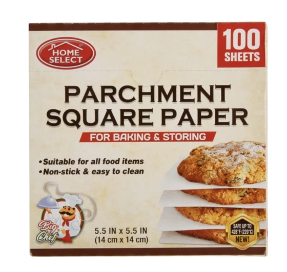 HOME SELECT PARCHMENT SQUARE PAPER 100 SHEETS 5.5 X 5.5 INCH