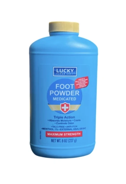 LUCKY SUPER SOFT FOOT POWDER MEDICATED 8 OZ