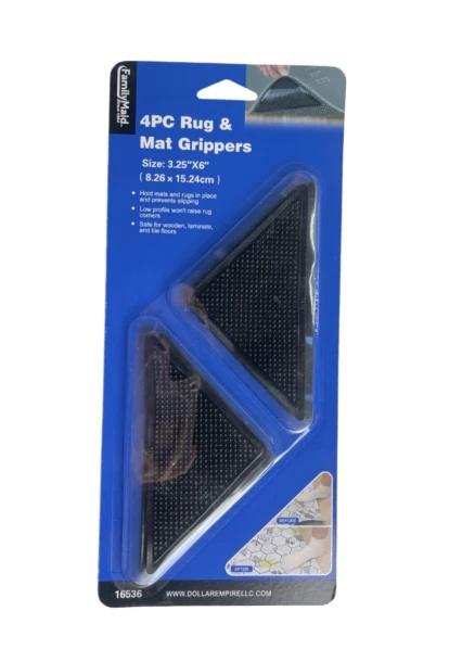 4 PC RUG AND MAT GRIPPERS 3.25 X 6 INCH