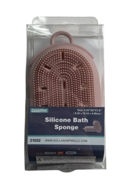 SILICONE BATH SPONGE 3.25 X 6 X 1.6 INCH