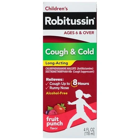 ROBITUSSIN COUGH AND COLD FRUIT PUNCH 4 FL OZ