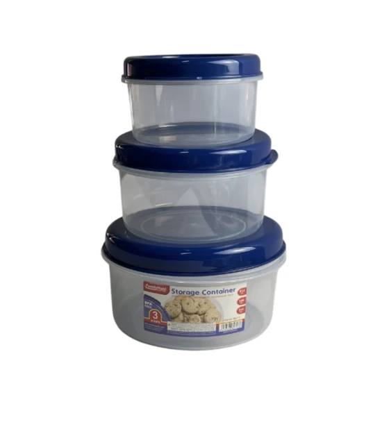 FAMILY MAID STORAGE CONTAINER 3 SIZES 850 ML 500 ML 340 ML