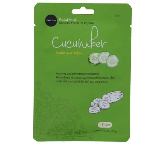 CELAVI CUCUMBER FACIAL FACE MASK 1 SHEET