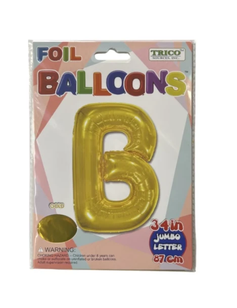 B GOLD JUMBO LETTER 34 INCH