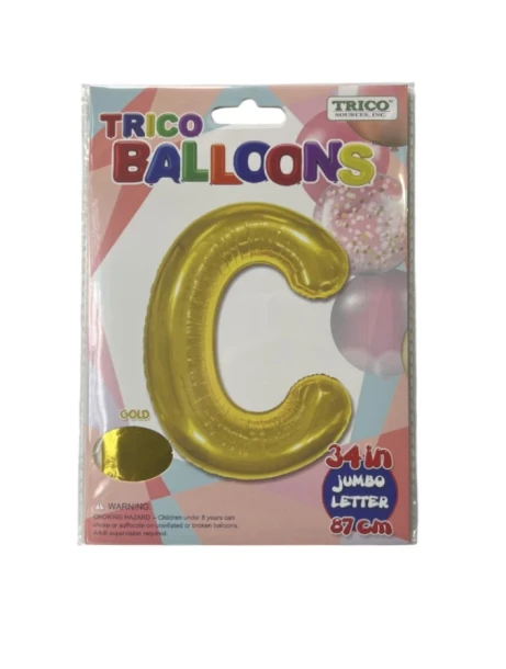 C GOLD JUMBO LETTER 34 INCH
