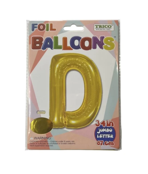 D GOLD JUMBO LETTER 34 INCH