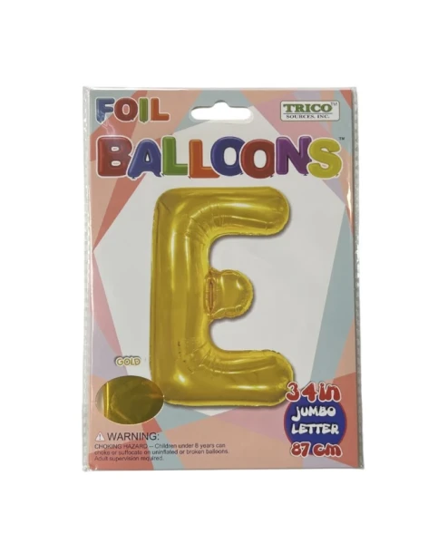 E GOLD JUMBO LETTER 34 INCH