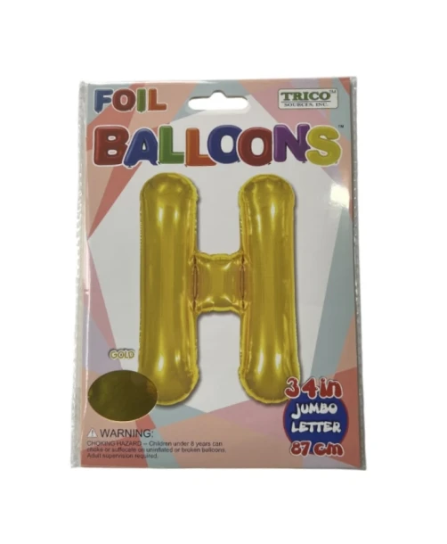 H GOLD JUMBO LETTER 34 INCH