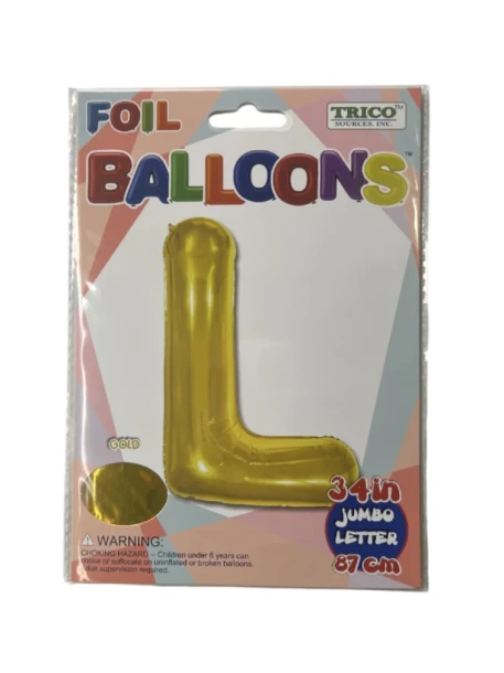 L GOLD JUMBO LETTER 34 INCH