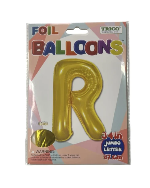 R GOLD JUMBO LETTER 34 INCH