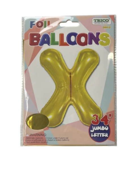 X GOLD JUMBO LETTER 34 INCH