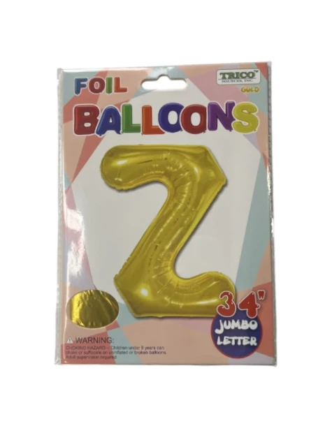 Z GOLD JUMBO LETTER 34 INCH