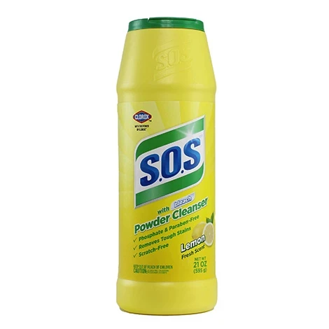 SOS POWDER CLEANER LEMON WITH BLEACH 21 OZ