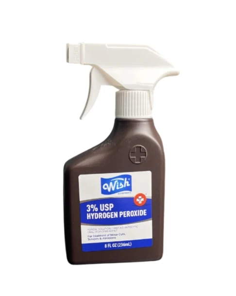 WISH 3% HYDROGEN PEROXIDE 8 FL OZ