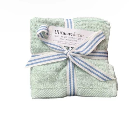 WASH CLOTHS 6 PACK