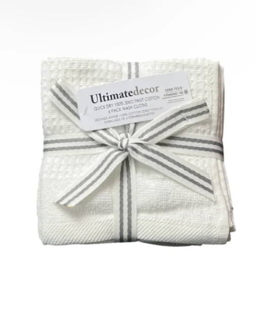 WASH CLOTHS 6 PACK