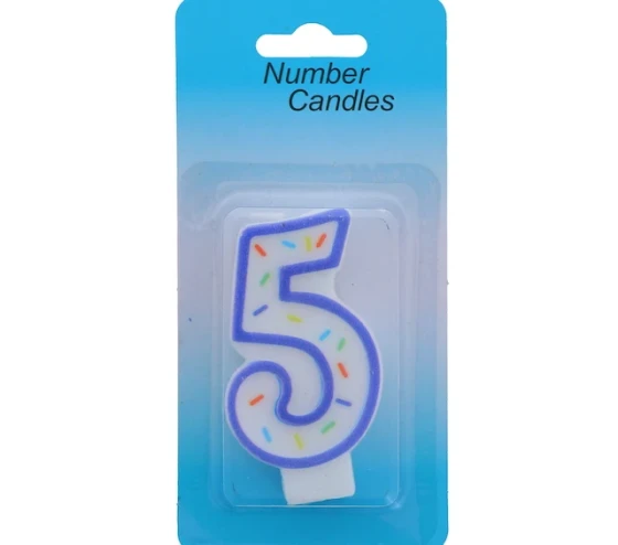 NUMERAL 5 BIRTHDAY CANDLE