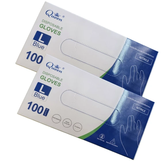 LARGE GLOVES 100 PCS BLUE