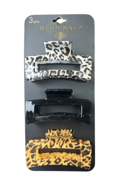 3-PACK HAIR CLAW CLIPS