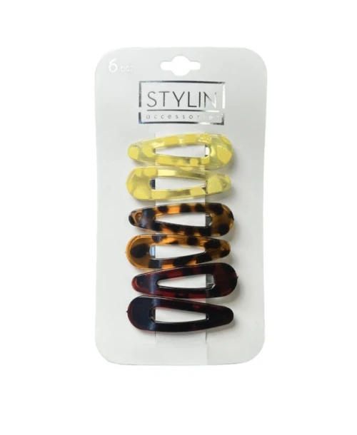 6 HAIR CLIPS