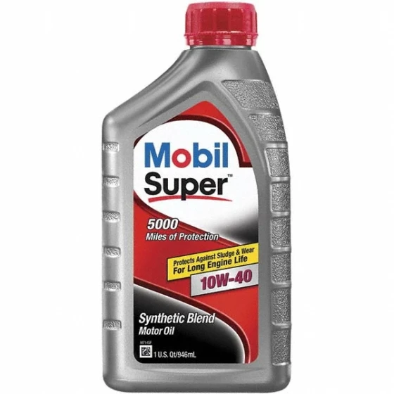 MOBIL SUPER SYNTHETIC BLEND MOTOR OIL 10W-40 1 QT