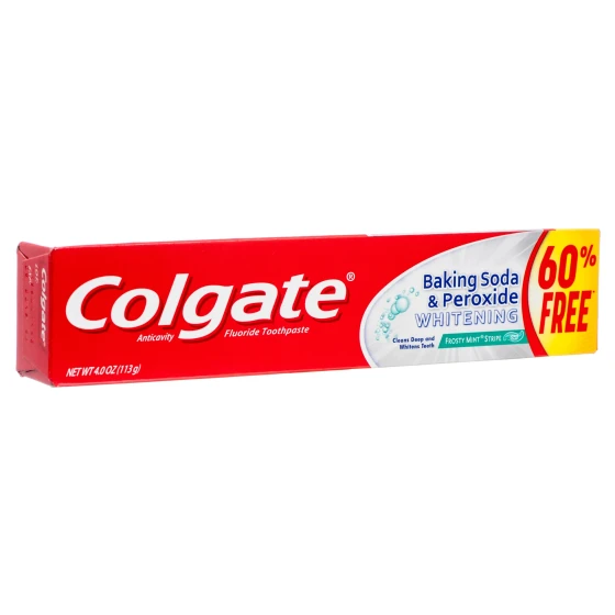 COLGATE BAKING SODA AND PEROXIDE WHITENING TOOTHPASTE 4 OZ