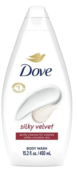 DOVE SILKY VELVET BODY WASH 15.2 FL OZ