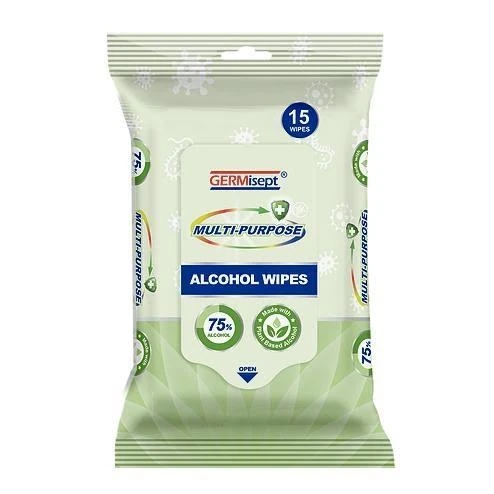 GERMISEPT ANTI BACTERIAL ALCOHOL WIPES 15 WIPES
