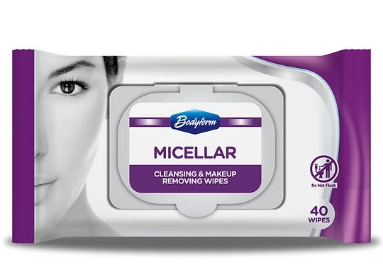 BODYFORM MICELLAR CLEANSING AND MAKEUP REMOVING WIPES 40 COUNT