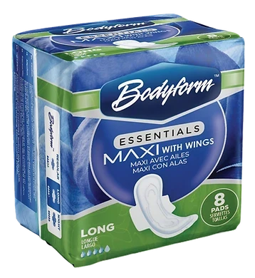 BODYFORM LONG 8 PADS MAXI WITH WINGS