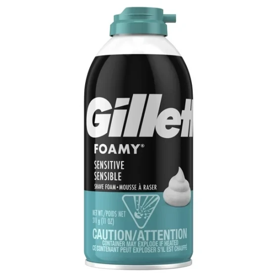 GILLETE FOAMY SENSITIVE SHAVE FOAM 11 OZ