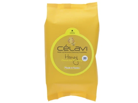 CELAVI HONEY MAKEUP REMOVER CLEANSING WIPES 30 SHEETS