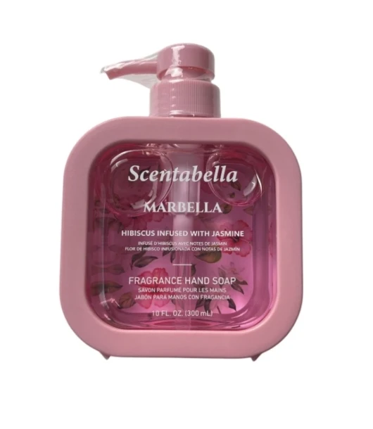 SCENTABELLA MARBELLA HIBISCUS INFUSED WITH JASMINE HAND SOAP 10 FL OZ