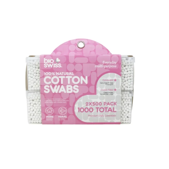 COTTON SWABS 100% NATURAL 1000 TOTAL