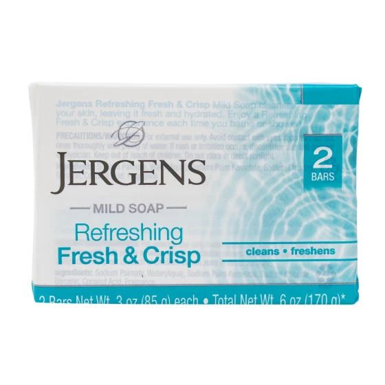 JERGENS REFRESHING FRESH AND CRISP 2 BARS