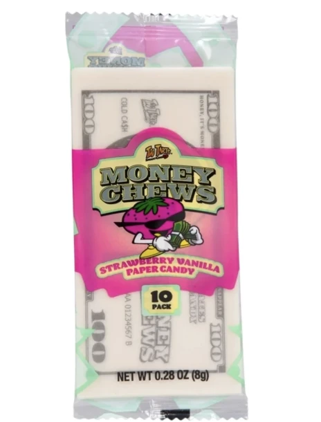 TOO TARTS MONEY CHEWS STRAWBERRY VANILLA PAPER CANDY 0.28 OZ