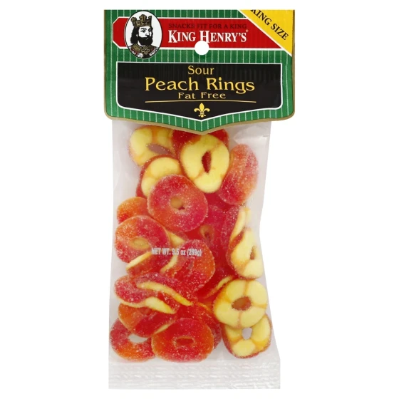SOUR PEACH RINGS 7 OZ