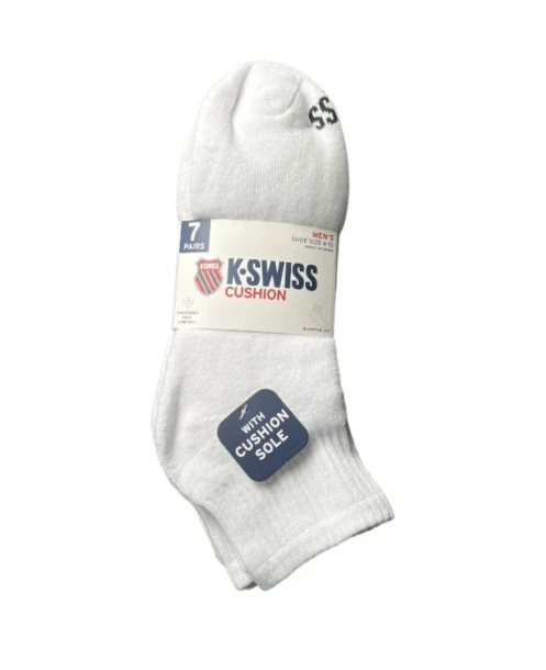 K-SWISS 7 PAIRS MENS SOCKS SIZE 6-12