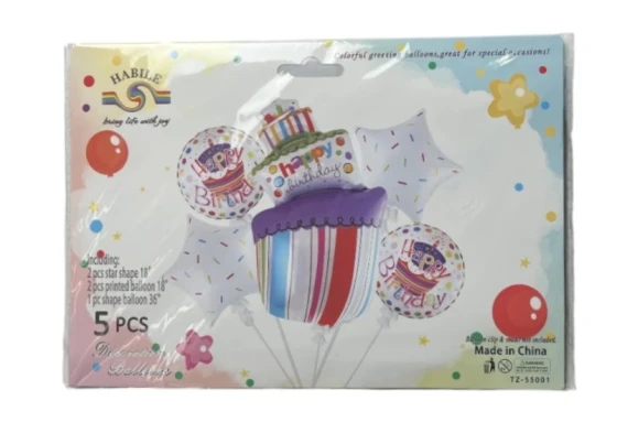 HAPPY BIRTHDAY BALLOON SET 5 PCS