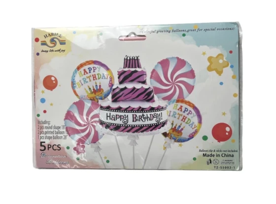 HAPPY BIRTHDAY BALLOON SET 5 PCS