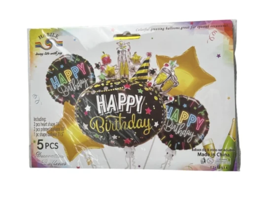 HAPPY BIRTHDAY BALLOON SET 5 PCS