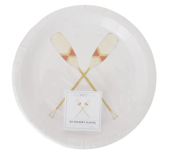 SARA FITZ PADDLE 7 INCH DESSERT PLATES 24 COUNT