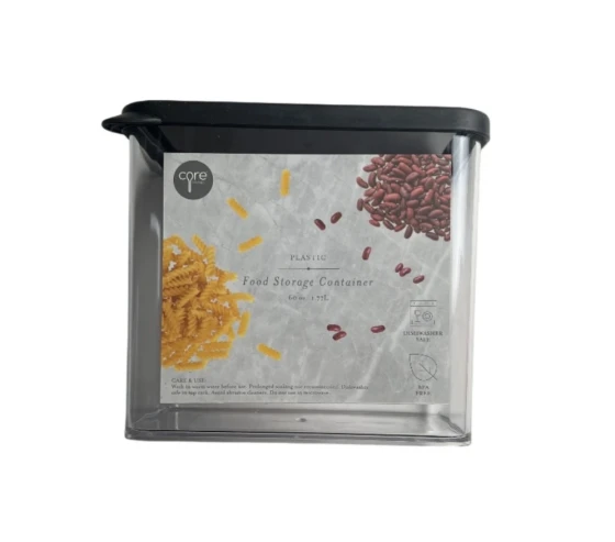 PLASTIC FOOD STORAGE CONTAINER 60 OZ