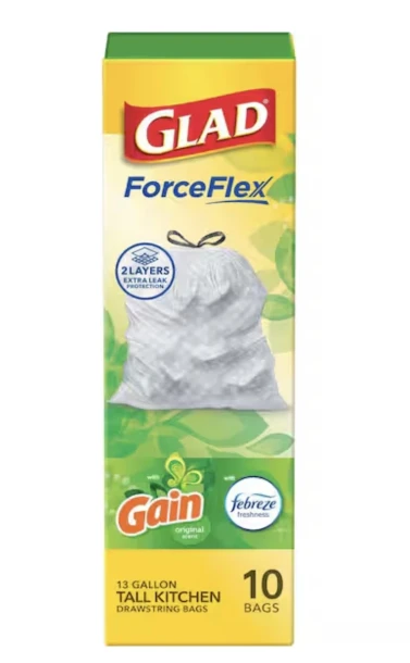 GLAD FORCE FLEX GAIN FEBREZE 10 13 GALLON