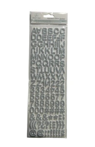SILVER ALPHABET STICKERS