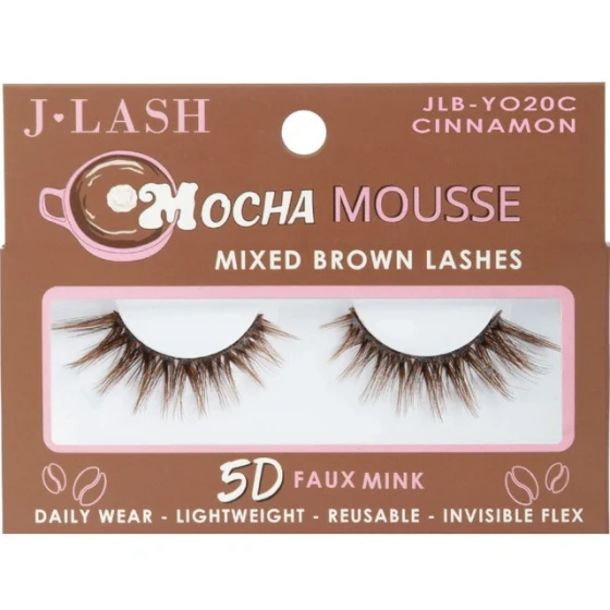 CINNNAMON MOCHA MOUSSES 5D FAUX MINK BROWN LASHES