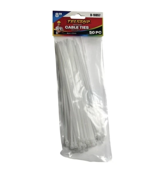 8 INCH CABLE TIES 50 PC